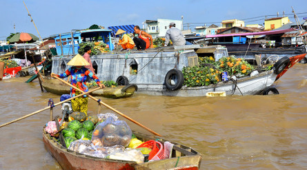 MEKONG ECO TOUR: Biking and enjoying the sunset on Floating market (Code: MK1-CR)