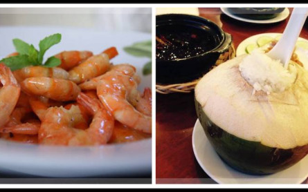 Steamed Rice and Roasted Baby Shrimp in a Coconut – MEKONG ECO TOUR